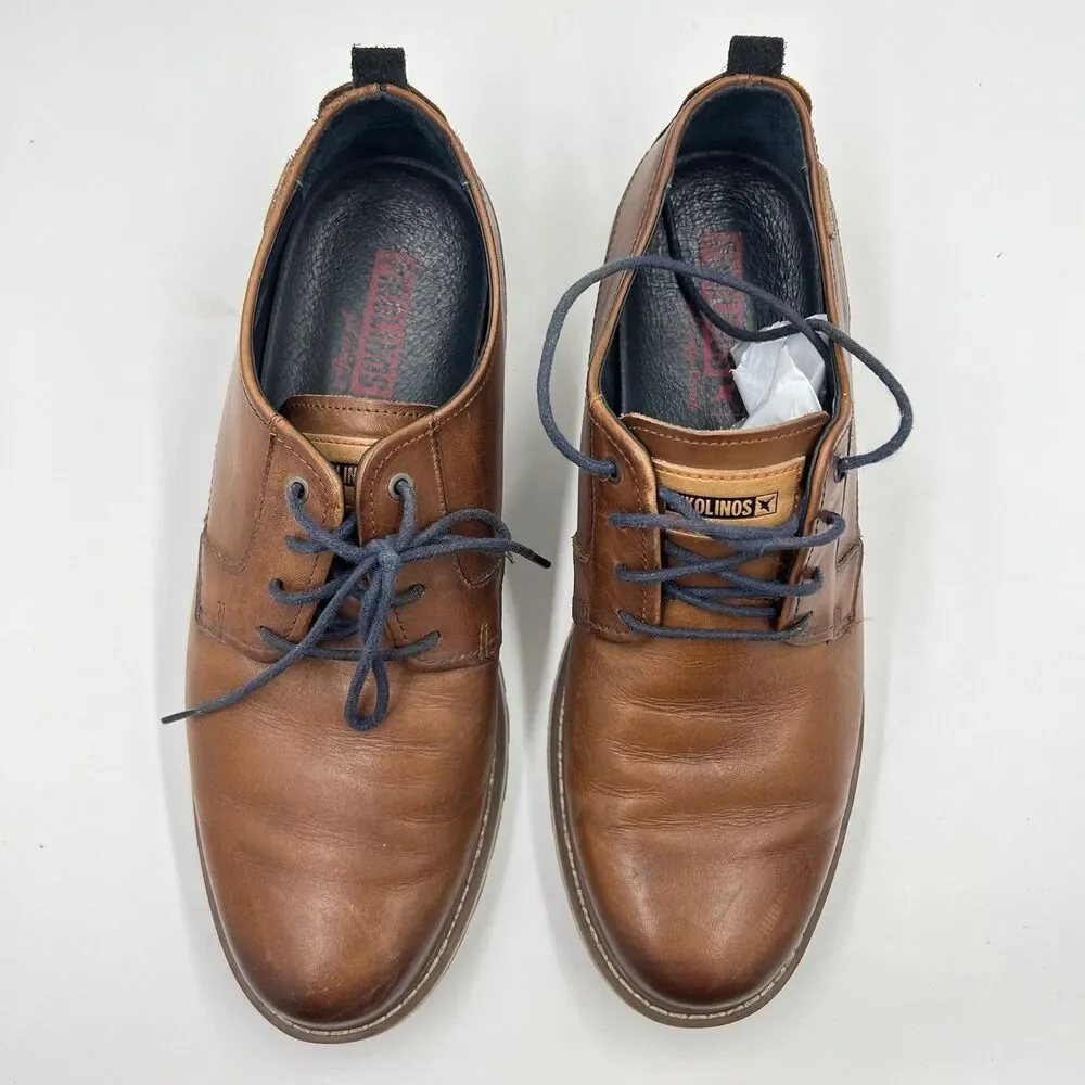 Pikolinos Men’s Leather Lace Oxford Brown, Size US 8.5-9M, EUR 42